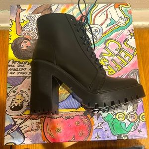 Jeffrey Campbell Combat heel boots